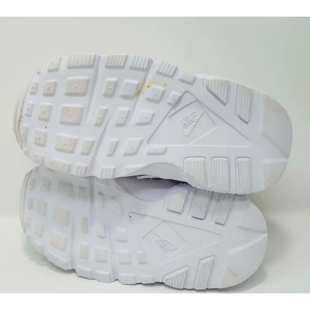 Nike Air Huarache Run Sneakers Toddler 7C White Sail Triple White Shoes 704950-1